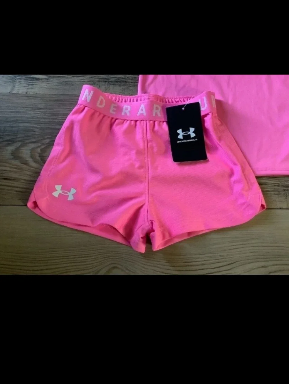 Under Armour Girls Pink Shorts & Tee Set Size 3T(NWT)